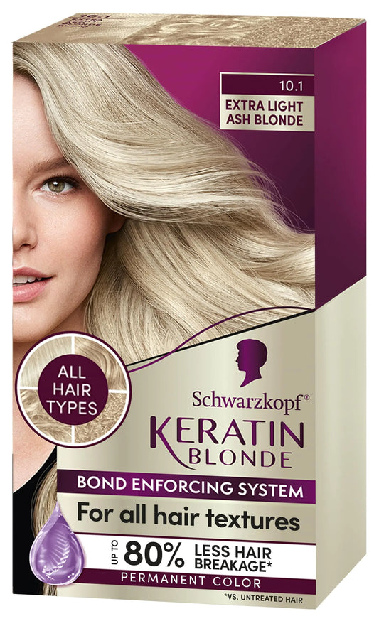 Schwarzkopf Keratin Color Permanent Hair Color, 10.1 Extra Light Ash Blonde