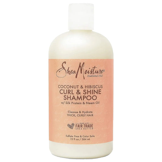 SheaMoisture Curl and Shine Coconut Shampoo Coconut and Hibiscus for Curly Hair Paraben Free Shampoo 13 oz 13 Fl Oz (Pack of 1)