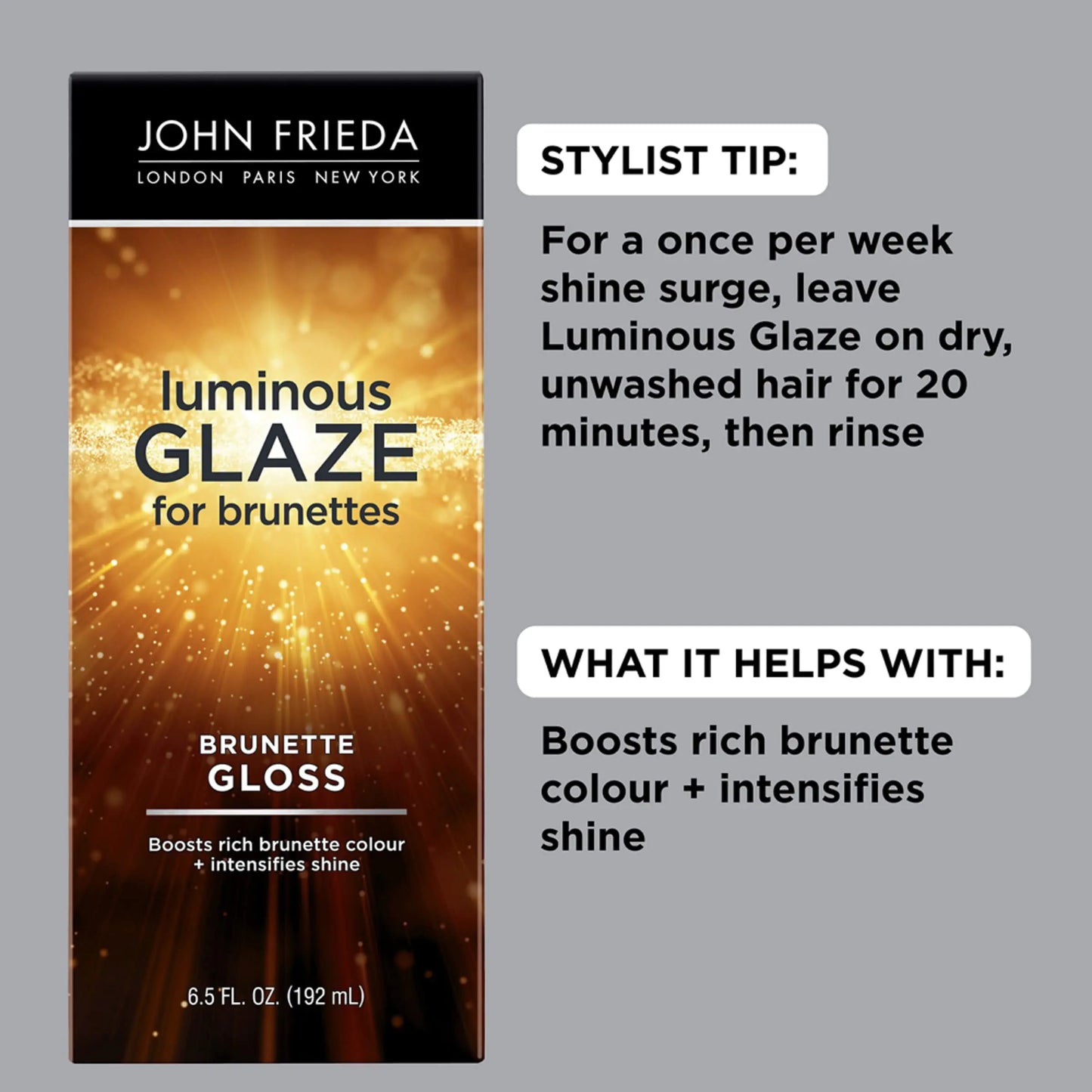 John Frieda Brilliant Brunette Luminous Glaze, Colour Enhancing Glaze