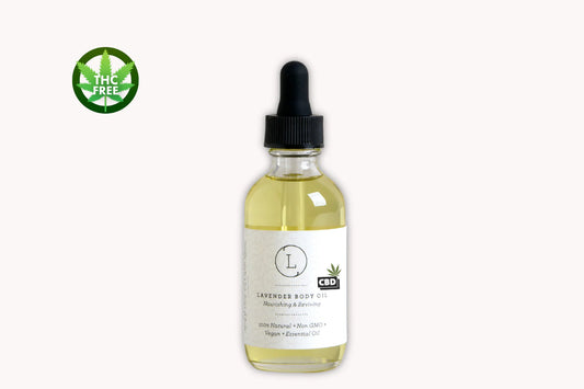 Lavender Body Oil with CBD, Natural Moisturizing Body Oil (THC free)