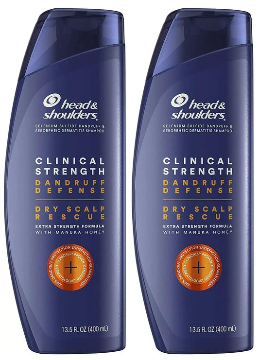 Head and Shoulders Anti Dandruff Clinical Strength, Seborrheic Dermatitis Shampoo, 3.5 Fl Oz (Pack of 2) Shampoo Old Version