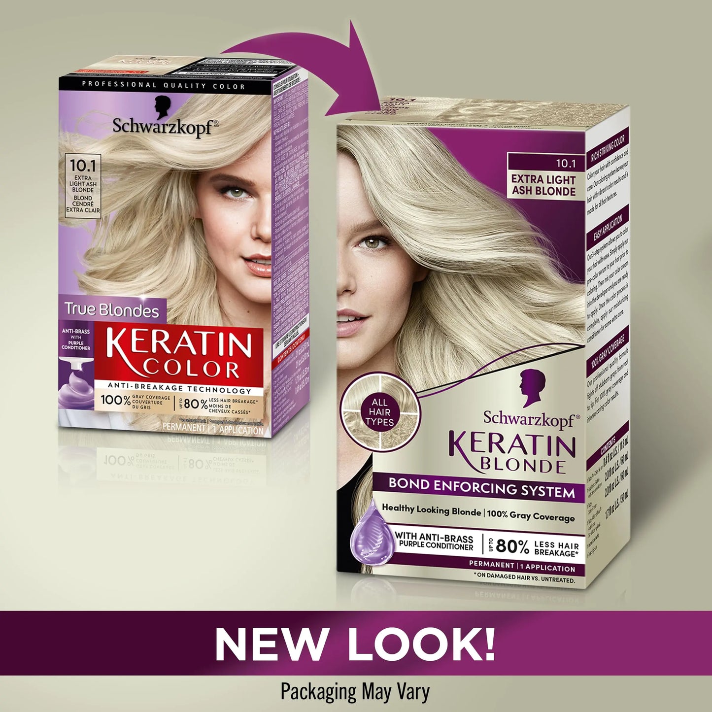 Schwarzkopf Keratin Color Permanent Hair Color, 10.1 Extra Light Ash Blonde